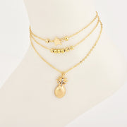 Pineapple Pendant Anklet Beads Summer Beach Foot Jewelry Fashion Style Anklet