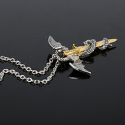 Pterosaur golden sword luminous alloy necklace