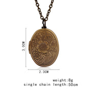 Retro Carved Geometric Necklace