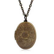Retro Carved Geometric Necklace
