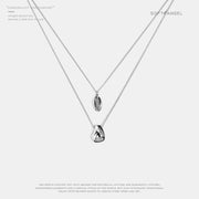 European And American Popular Stacking Metal Pendants Multi-Layer Fashion  Personality Popular Ladies Clavicle Chain Necklace Accessories
