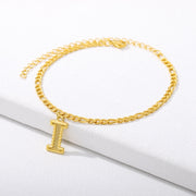 Initial Gold Letter Anklet jewelry
