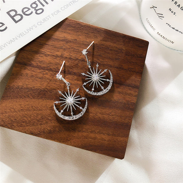 Solar Moon Crystal Earrings