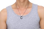 steel couple necklace