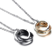 steel couple necklace