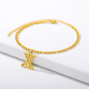 Initial Gold Letter Anklet jewelry