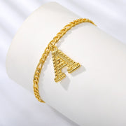 Initial Gold Letter Anklet jewelry