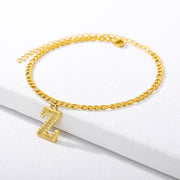 Initial Gold Letter Anklet jewelry