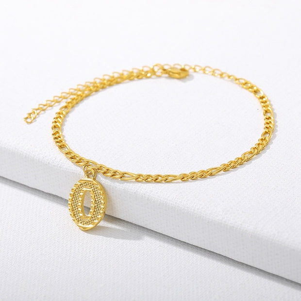 Initial Gold Letter Anklet jewelry