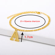 Initial Gold Letter Anklet jewelry
