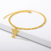 Initial Gold Letter Anklet jewelry