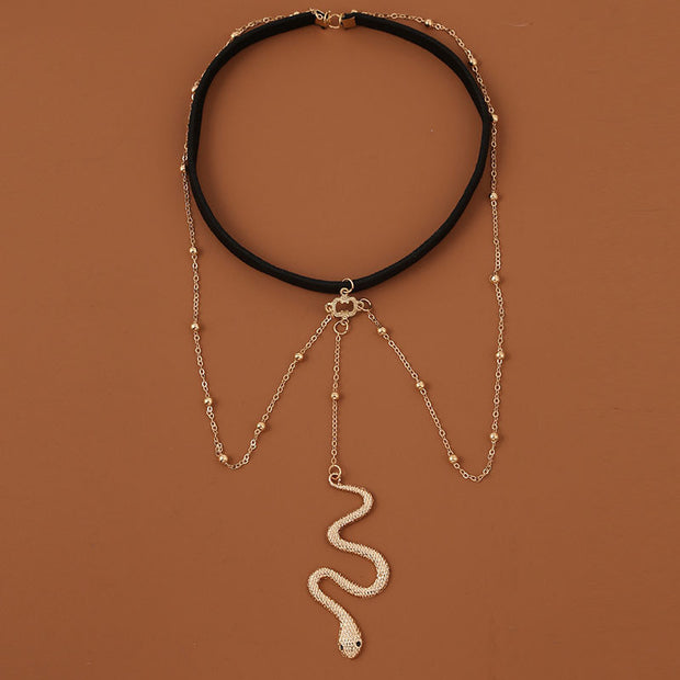 Big Snake Pendants Leg Chain