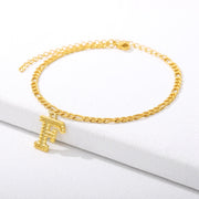 Initial Gold Letter Anklet jewelry