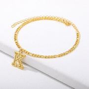 Initial Gold Letter Anklet jewelry