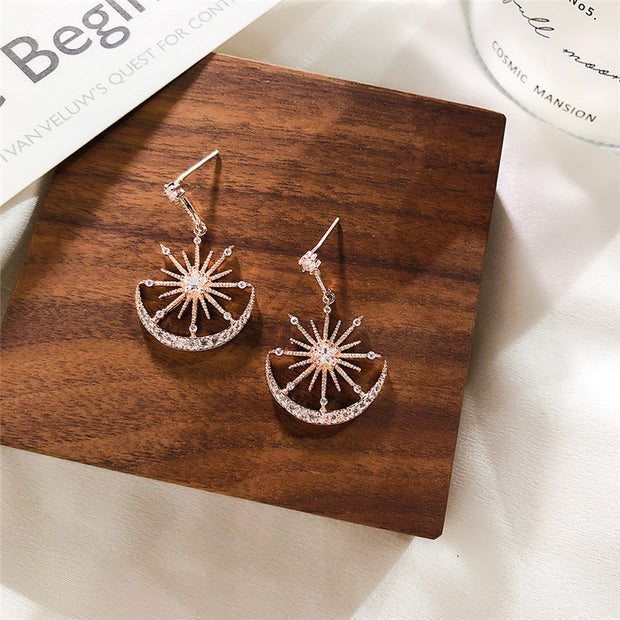 Solar Moon Crystal Earrings