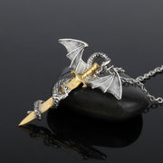 Pterosaur golden sword luminous alloy necklace
