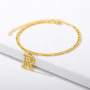 Initial Gold Letter Anklet jewelry