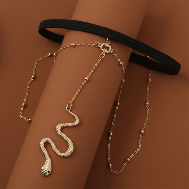 Big Snake Pendants Leg Chain